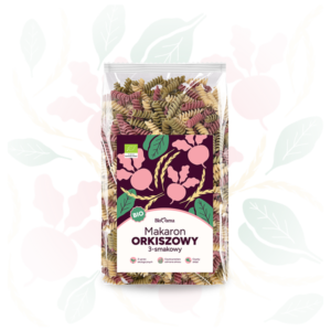 BIO Makaron Orkiszowy 3-smakowy  Świderek 400g